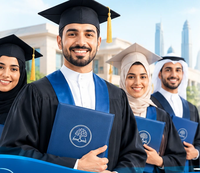 خريجون من الصورة المقدمة للجامعة